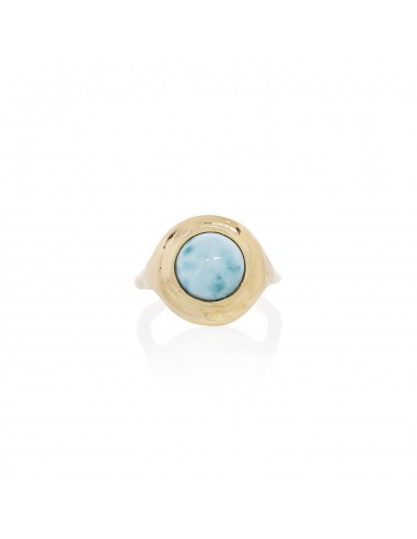 The Elysian Larimar Ring brillant des détails fins