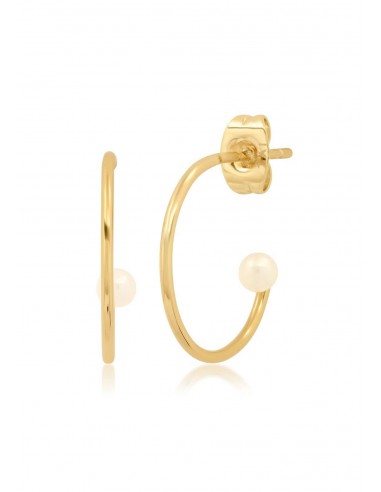 Pearl Accent Hoop Earrings - Gold 50-70% off 