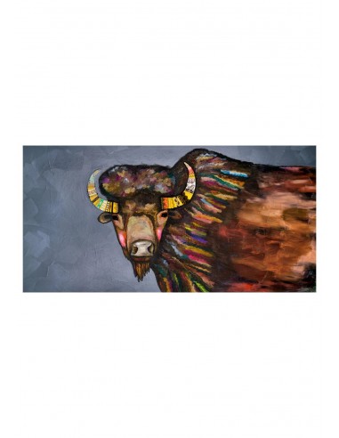 Crowned Bison Canvas Wall Art 50-70% off 