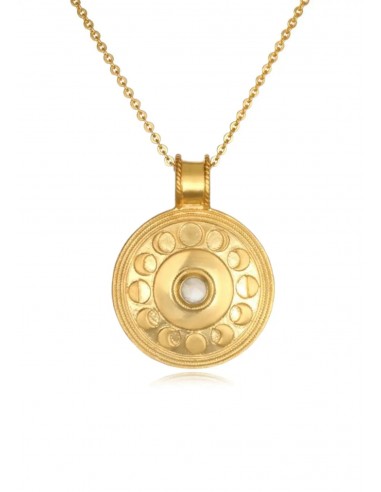 Moonstone Gold Moon Phase Necklace acheter en ligne