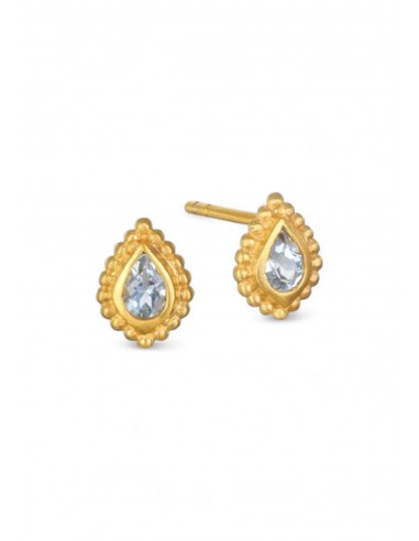 Blue Topaz Stud Earring Faites des économies