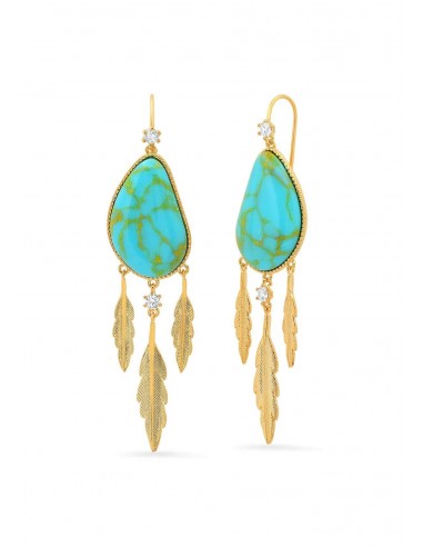 Charming Feather Drop Earrings de la marque