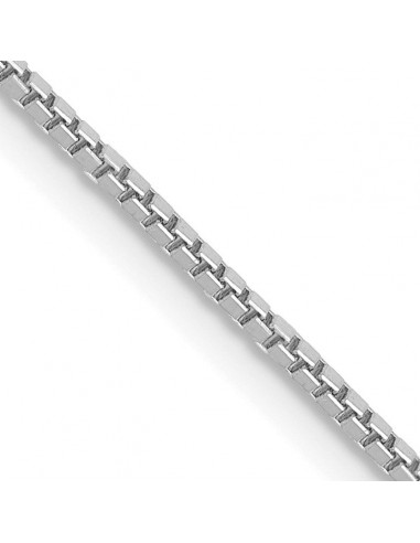 10KT White Gold 22-inch 1MM Box Chain ou a consommer sur place