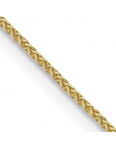 10KT Yellow Gold 24-inch 0.8MM Lobster Clasp Spiga Link Pendant Chain Livraison rapide