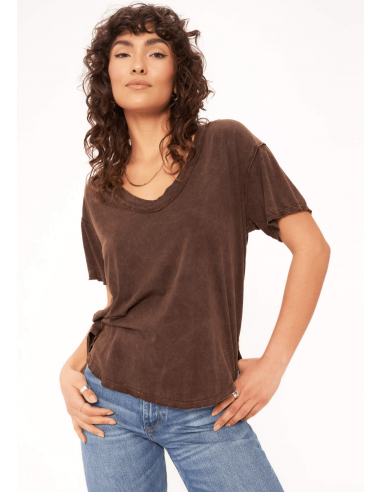 Jade Scoop Neck Washed Tee Livraison rapide