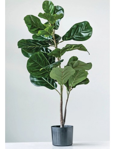 Faux Fiddle Fig Leaf Plant in Pot les ctes