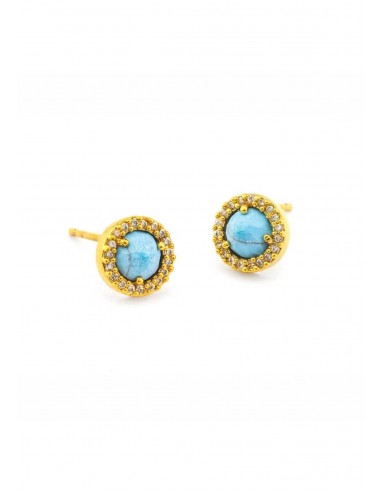 Light Turquoise Pavé Glass Stud Earring Toutes les collections ici