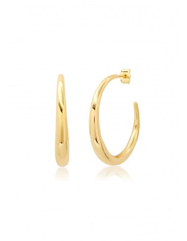 Medium Tapered Gold Hoop Earrings prix pour 