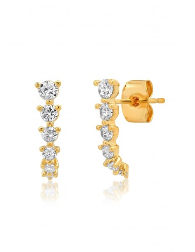 Graduated CZ Half Loop Earring Venez découvrir notre 