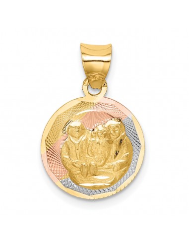 14KT Gold Tri-Color Religious Baptism Pendant. Chain Not Included la chaussure