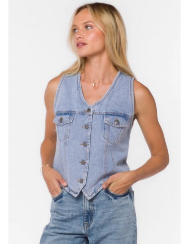 Kiana Crop Denim Vest d'Europe débarque