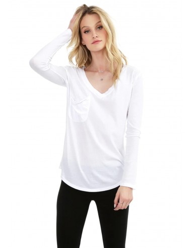 Long Sleeve Boyfriend V-Neck Tee Par le système avancé 