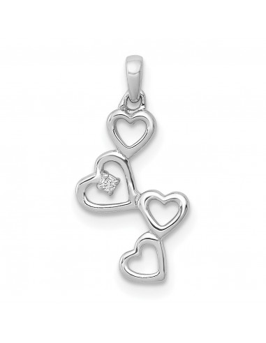 Diamond Accent Heart Pendant in 14KT White Gold. Chain not Included ouvre sa boutique