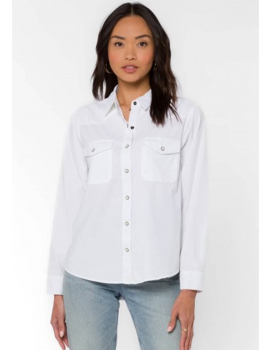 Duke Long Sleeve Pearl Shirt - White sur le site 