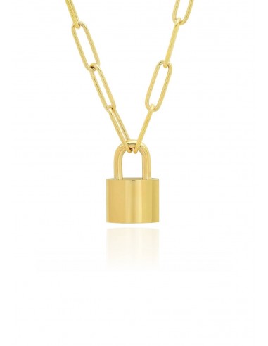 Gold Oval Lock Necklace Voir les baskets