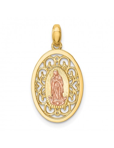 14KT Yellow and Rose Gold Guadalupe Pendant. Chain Not Included 50-70% off 