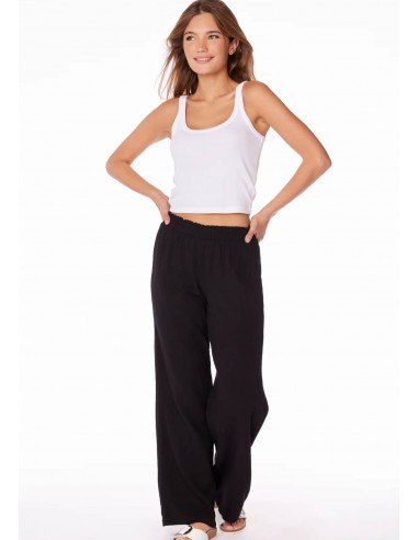 Smocked Waist Wide Leg Pant Jusqu'à 80% De Réduction