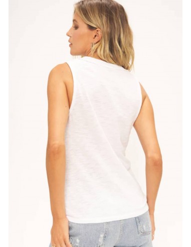 Let Me Know Slub V-Neck Tank - Vintage White ouvre sa boutique