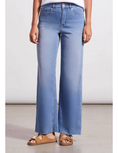 Bridget Hugging Wide Leg Jeans - Sky Blue destockage