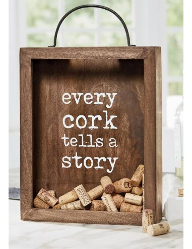 "Every Cork Tells A Story" Display Box pas cher 