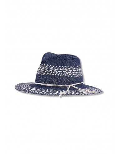 Hayden Sun Hat with Contrasting Weave - Blue en stock