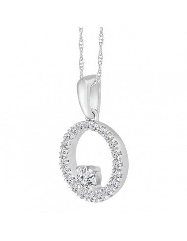 1/4 CTW Diamond Circle 18-inch Pendant in 10KT White Gold Découvrez la collection