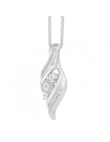 1/10 CTW Diamond Fashion 18-inch Pendant in Sterling Silver Les êtres humains sont 