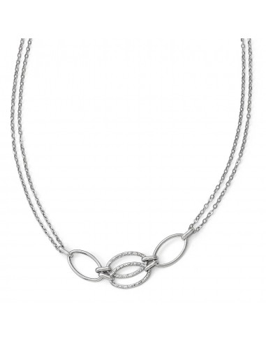 14KT White Gold 17.5-inch Fancy Necklace pas cher chine