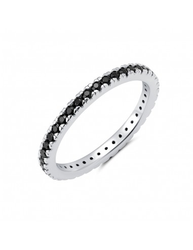 Crislu Platinum Plated Sterling Silver and Cubic Zirconia Eternity Band 50% de réduction en Octobre 2024