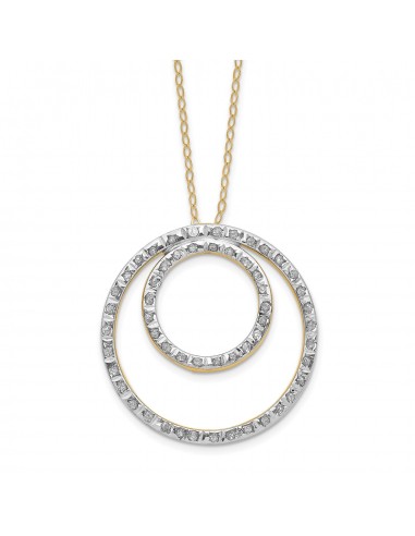 Diamond Fascination Diamond Accent Circle 18-inch Necklace in 14KT Yellow Gold Comparez et commandez 